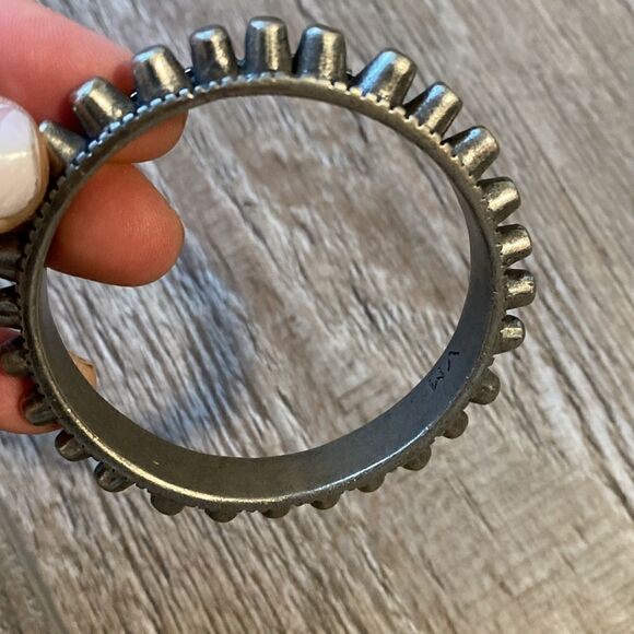 Vanessa Mooney Silver Studded Bangle Bracelet - Picture 2 of 3